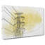 High Voltage In Yellow In Abstract - Wrapped Canvas-55309466