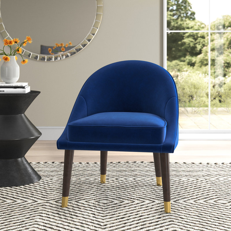 Chaise d'appoint Hollhurst, Velours marine