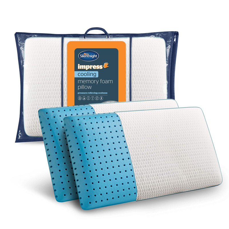Silentnight Impress Cooling Memory Foam Pillow Pair