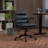 Office Chair,Mid Back Home Office Desk Task Chair With Wheels And Arms Ergonomic Pu Leather Computer Rolling Swivel Chair With Padded Armrest,The Back Of The Chair Can Recline 40°-854877285