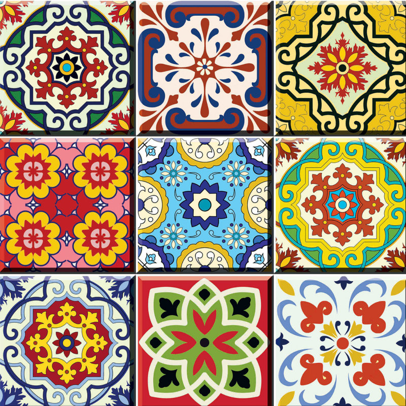 4'' W x 4'' L Vinyl Peel and Stick Mosaic Tile