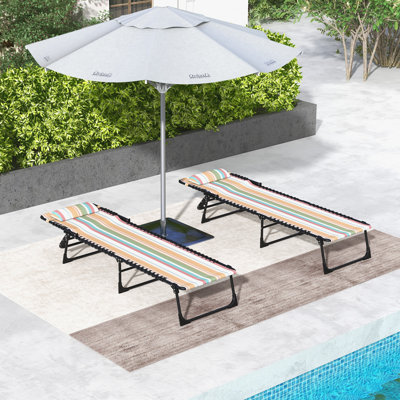 Bartolom 197cm Long Reclining Chaise Lounge Set