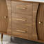 Commode d'appoint en bois fritté rétro brun