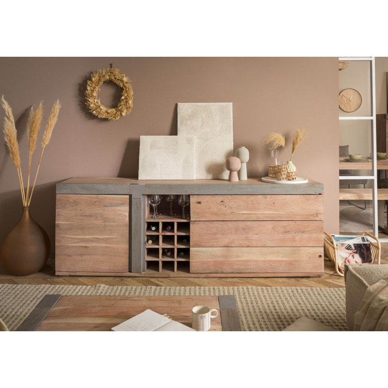 Amsterdam 215cm Solid Wood Sideboard