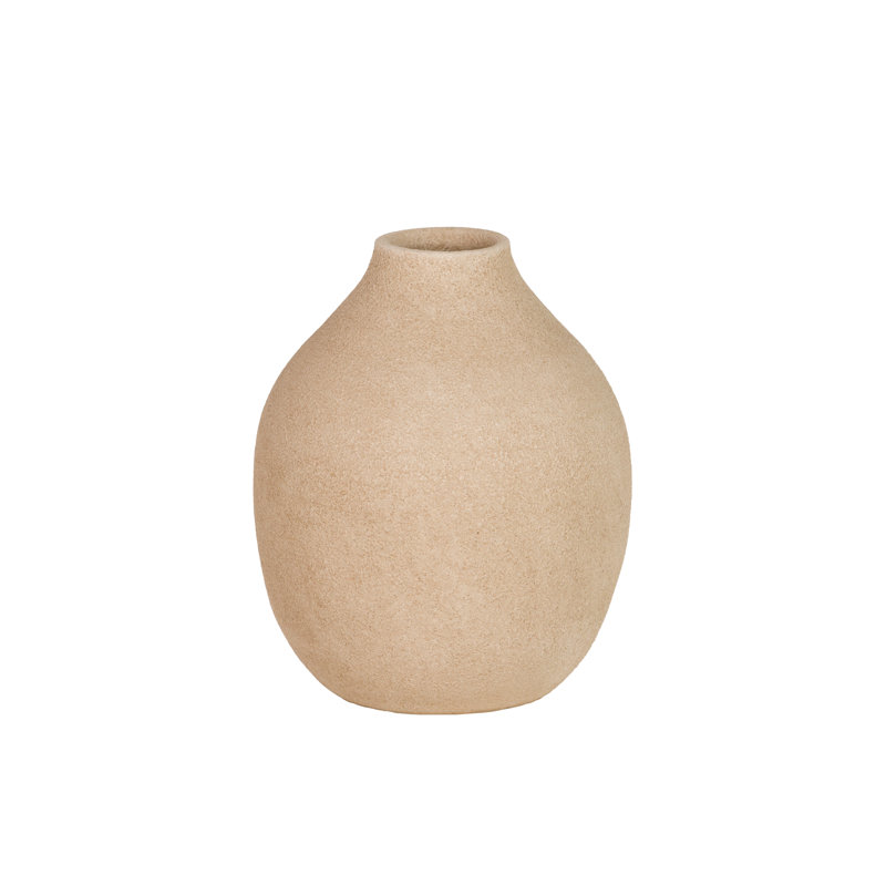 Ceramic / Porcelain Table Vase, Brown, 28cm H x 23cm W x 23cm D