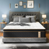 Cooling Hybrid Mattress with Convoluted Support & Pocket Coils - Medium Firm, Dual-Zone Edge Support, Fiberglass-Free - CertiPUR-US/OEKO-TEX Certified
