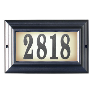 Plaque d'adresse murale 1 ligne Edgewood