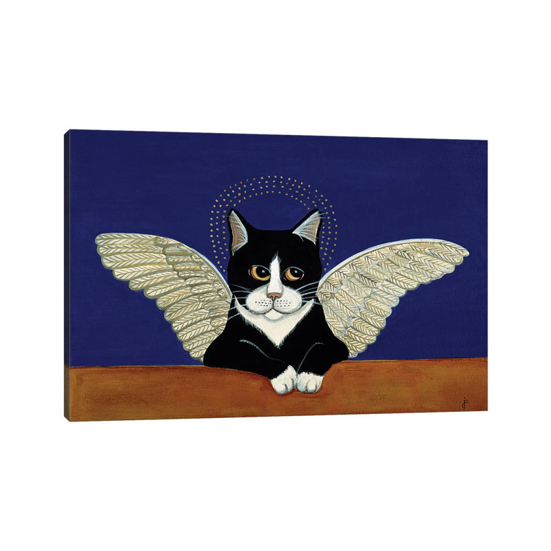 Angel Cat by Jan Panico - Print on Canvas, 30.48 cm H x 45.72 cm W, Wrapped Canvas