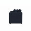 Causeuse modulaire à deux places 64 po Lockheart avec accoudoirs carrés bleus-126757802