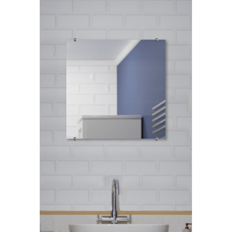 Cheston Flat Wall Mirror, 16" x 16"