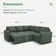 Latitude Run® Modular Sleeper Sectional L Shaped Couch Sofa Bed With Storage Seat