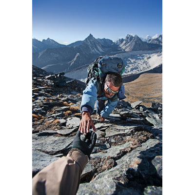 Nepali Sherpa Climbing in Himalayas by Hadynyah