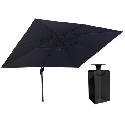 120'' x 156'' Rectangular Cantilever Gray Umbrella