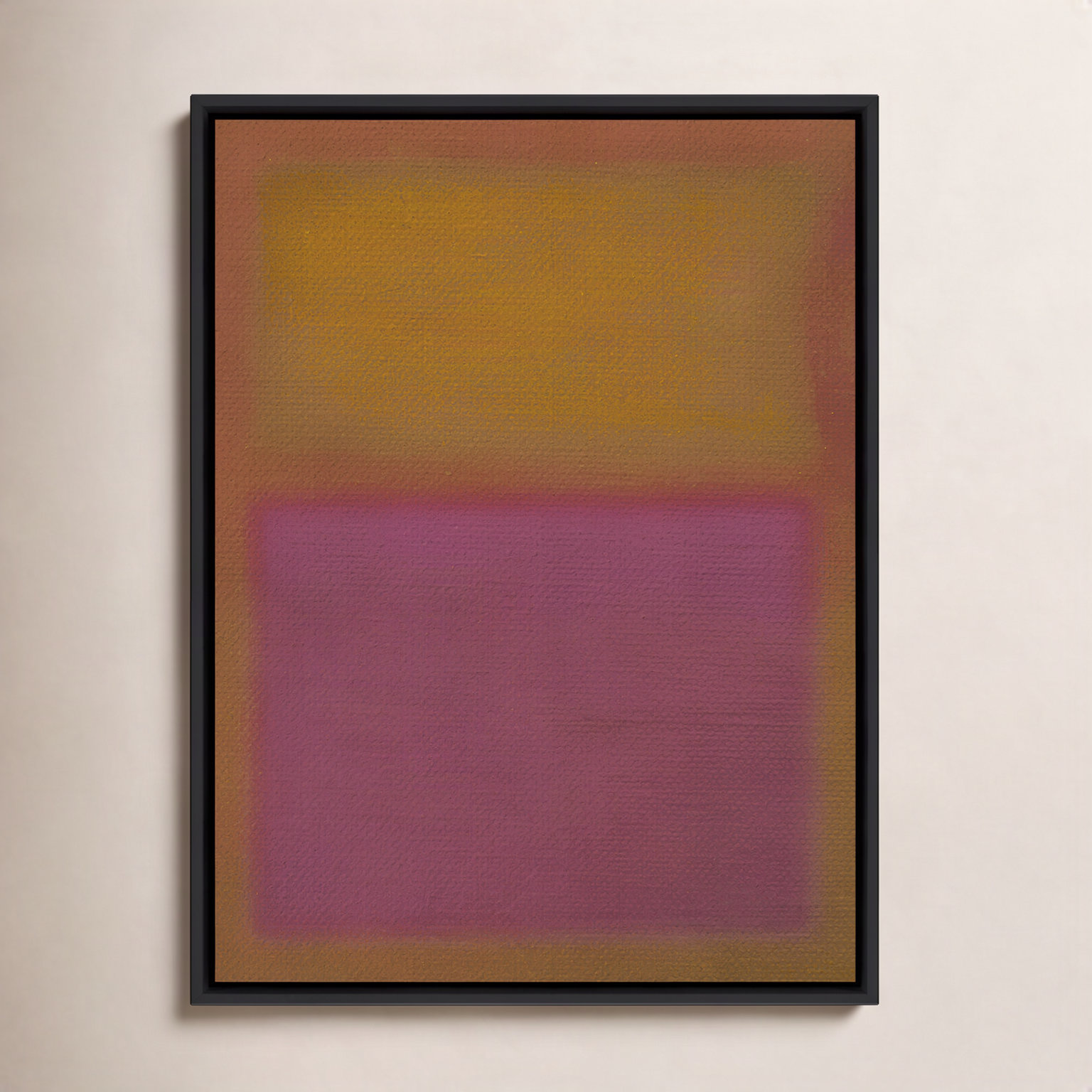 Composition Deep by Charles Stuart, 40" H x 30" W x 2" D, Red/Orange, Black