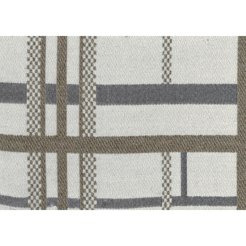 Repose-pieds carré rembourré en tissu jacquard multicolore