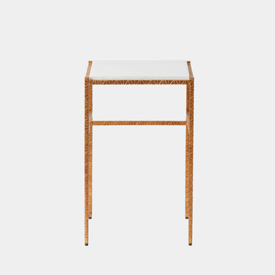 Cut Marble End Table