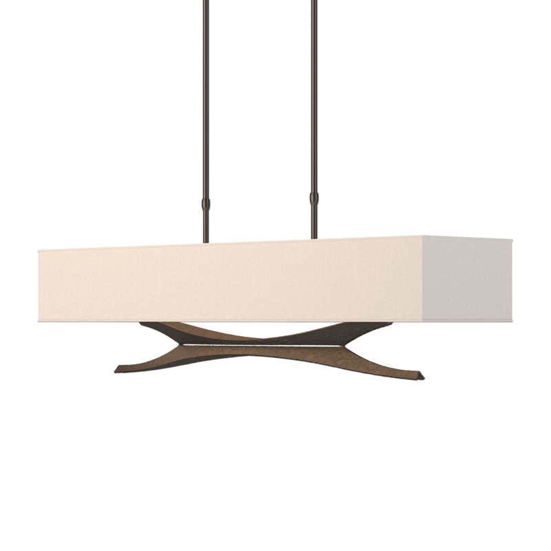 Moreau 4 - Light Kitchen Island Pendant, Flax, Oil Rubbed Bronze
