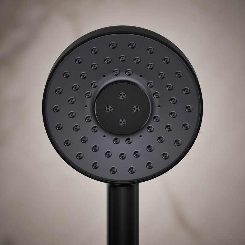 Douche à main ronde multifonctionnelle 2,5 gallons par minute avec la technologie d'induction d'air Katalyst, Noir mat