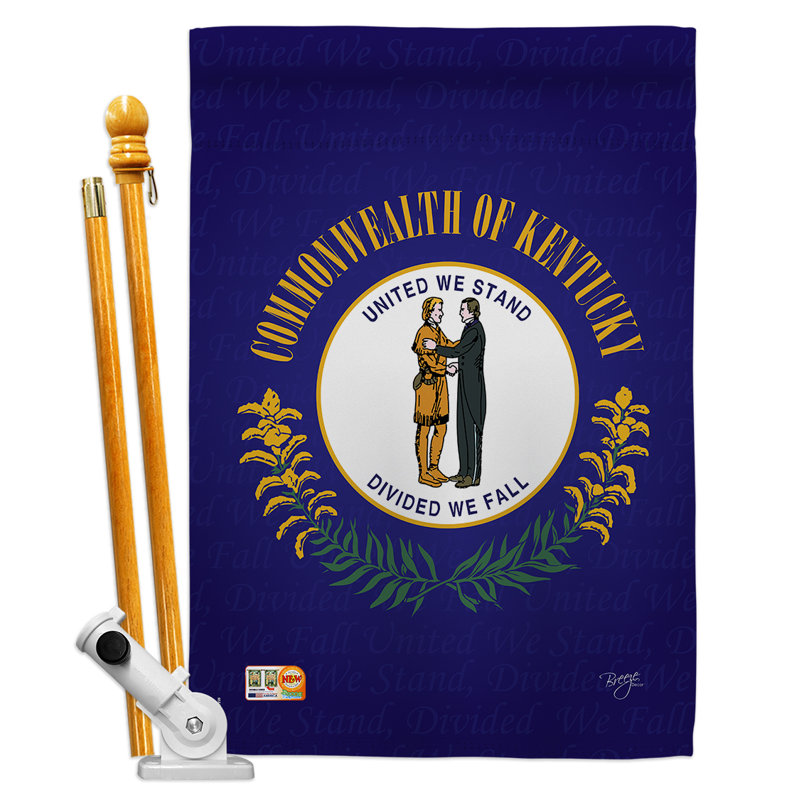 Double Sided 40'' H x 28'' W Polyester Flag Set