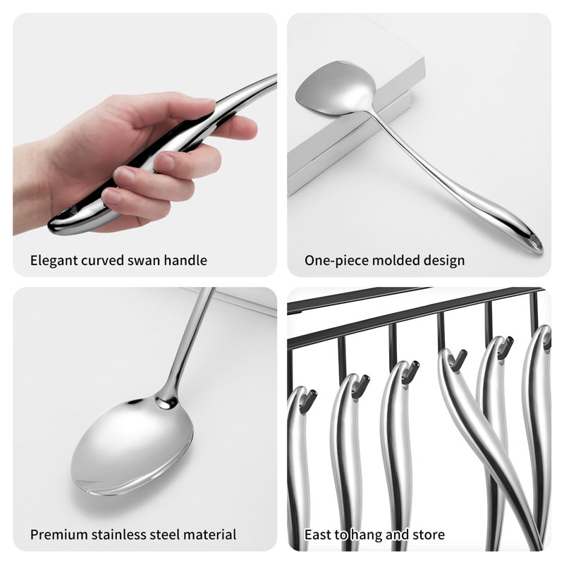 11-Piece Stainless Steel Long Handle Cooking Utensil Set