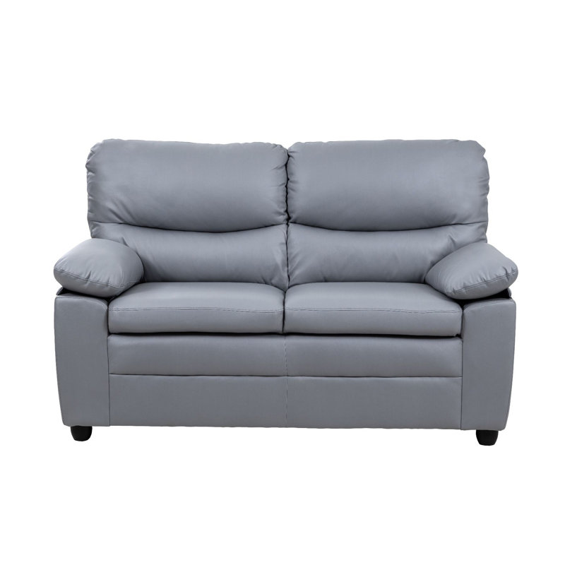 Ladeidre 3 Seater Faux Leather Sofa, 2, Grey