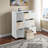 Ickes 5-Piece Storage Cabinet Set in Beige & White Finish, 37.48" H X 36.47" W X 11.39" D
