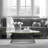 510 Design Marbury 48'' W White Oval Coffee Table with White Marble Top and Metal Frame