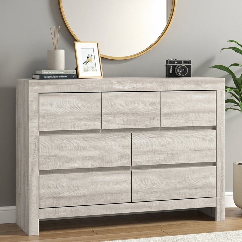 Ellani Cubbot 7 Drawer Chest of Drawers, Dusty Grey Oak