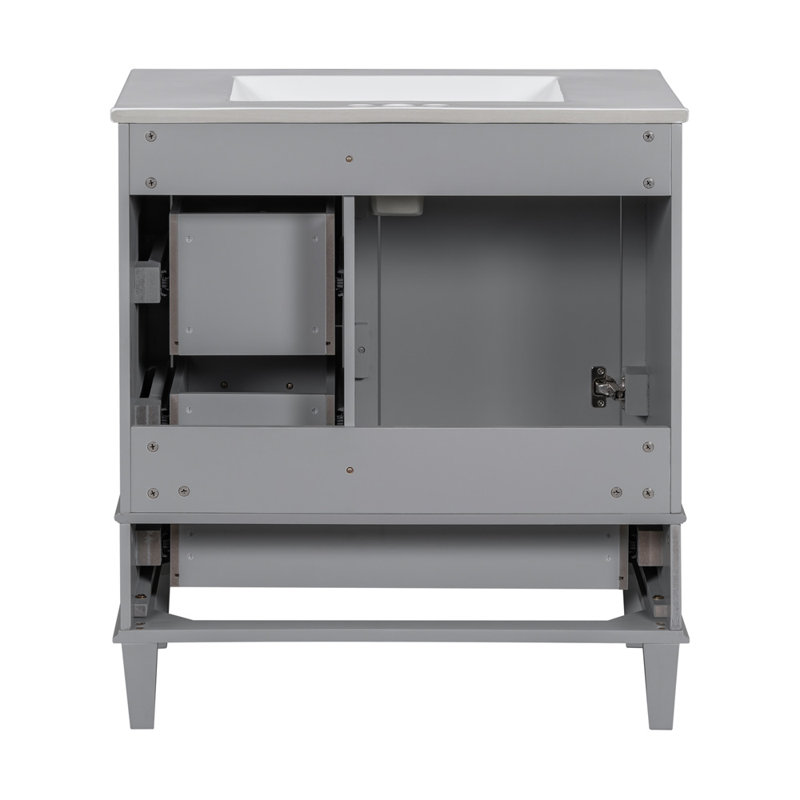Modern Bathroom Cabinet With Sink, Gray, Gray
