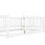Lit simple blanc - Plancher de bois de pin pour la taille, la structure