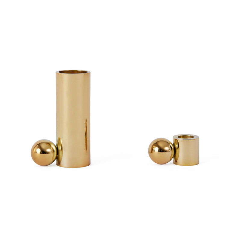 Palloa Stainless Steel Candlestick, 0.79" H x 1.54" W x 0.79" D, Brass