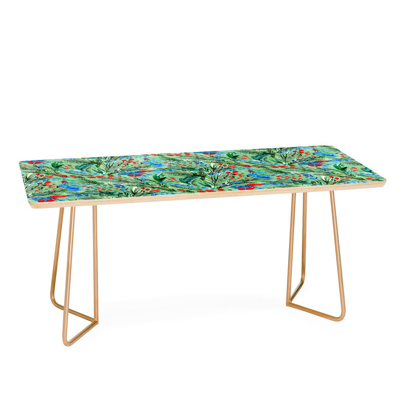 Table basse winter floral, Or