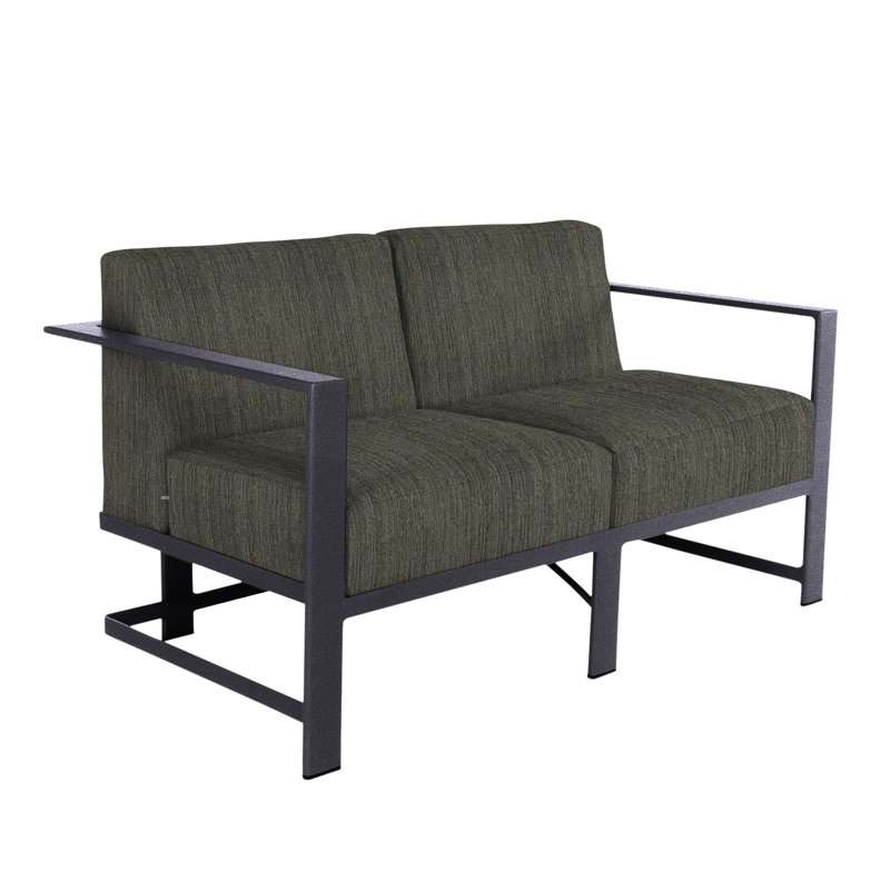 Studio Outdoor 2 - Seat Loveseat, Graphite, Flagship Stone Sunbrella®