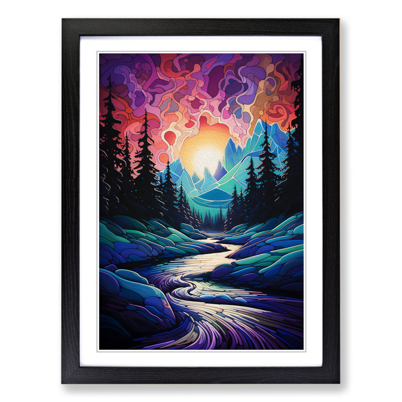 Single Picture Frame Wall Art, 46cm H x 34cm W, Black Framed