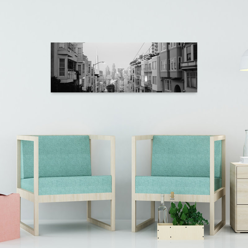USA California San Francisco Apartment in San Francisco 1 Piece Wrapped Canvas Panoramic Wall Art, 40.64 cm H x 121.92 cm W