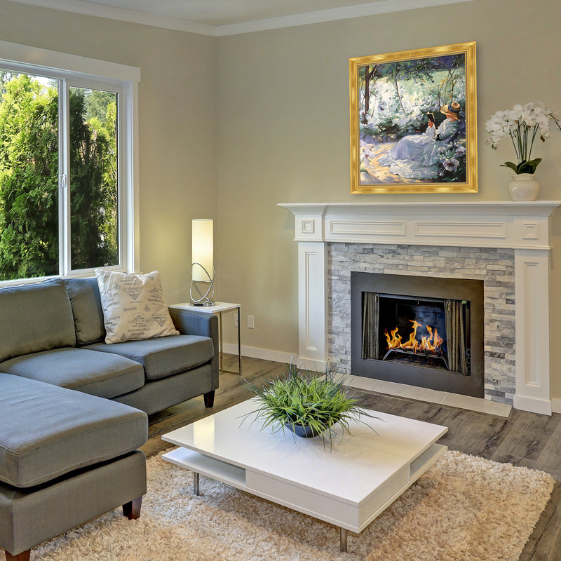 Délicieuse solitude par Frank Bramley avec cadre doré Milan, 24 po x 28 po