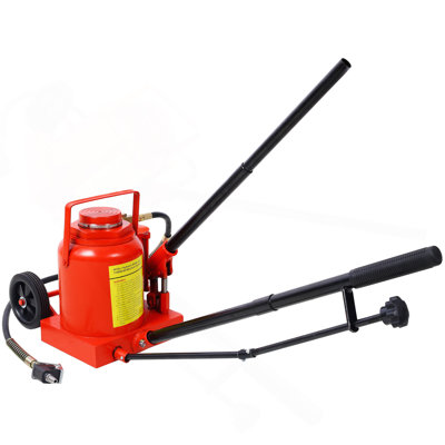50 Tonne 100,000LBS Air Hydraulic Bottle Jack, With Pneumatic & Manual Hand Pump, Rugged Steel Construction Hydraulic Bottle Jack, For Auto Truck RV Repair Lift Tools