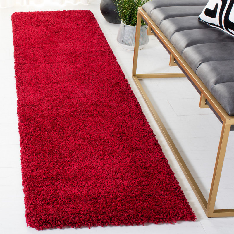 Saniha Shag Performance Solid Color Rug, Runner 2' x 8'