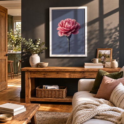 Pink Carnation Study Botanical - Framed Print