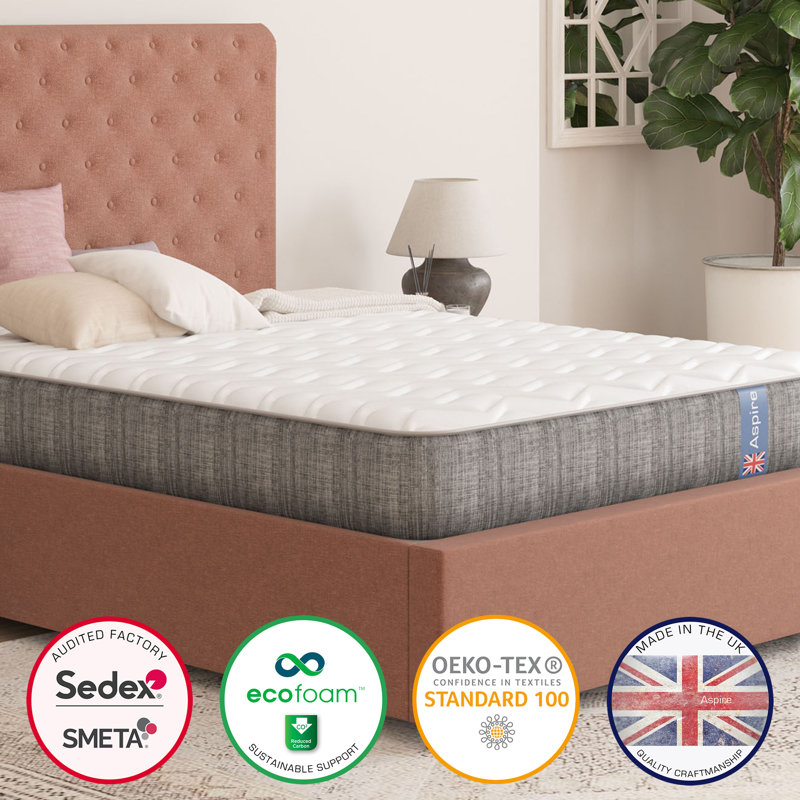 Aspire Quad Layer Pocket Sprung Mattress, Kingsize (5')