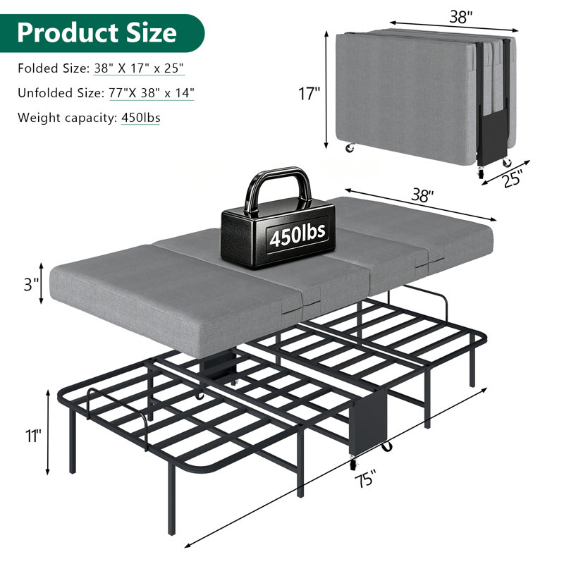 Single (3') Steel Bed