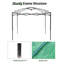 Walk-in Polytunnel Greenhouse | Weatherproof & UV-Blocked PE Cover | Pop-Up Garden Green House with Sturdy Frame | 366×244×213cm