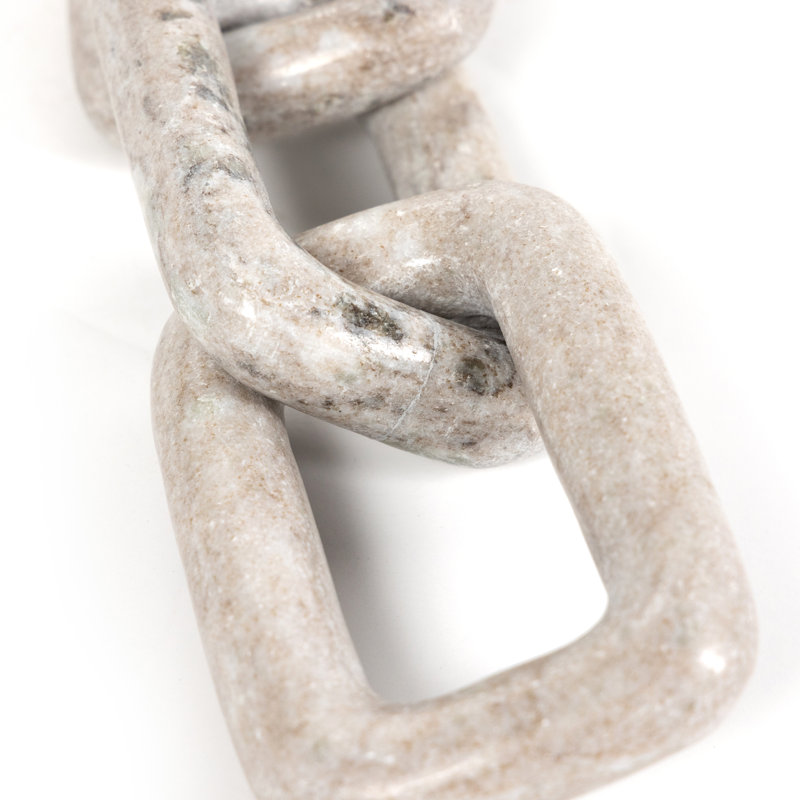 Marlow Marble Chain, Creamy Taupe Marble
