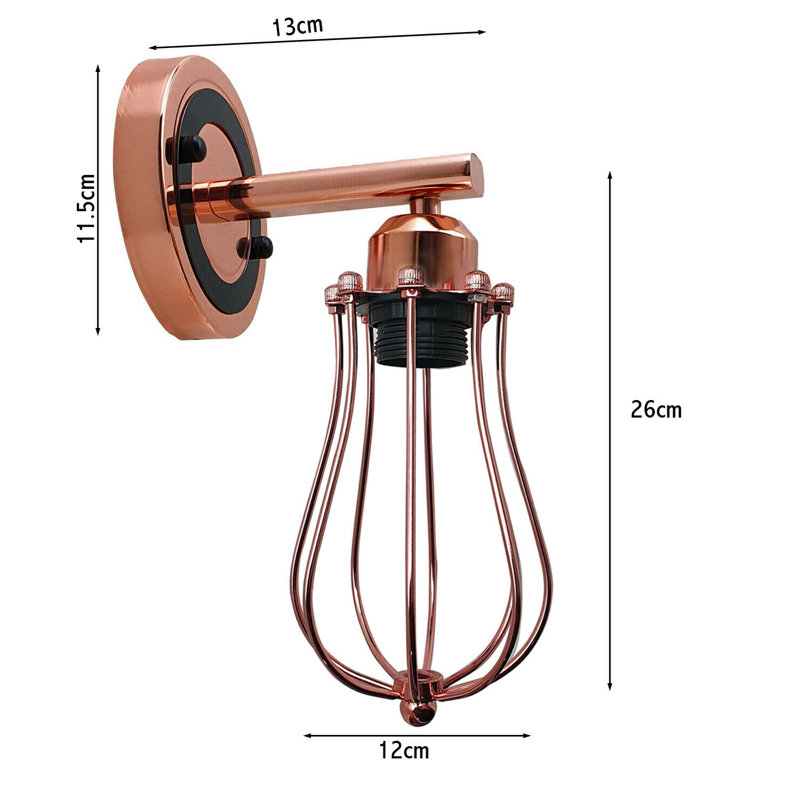 Neelyville Armed Sconce, Rose Gold, Rose Gold