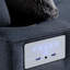 Chaise convertible rembourrée avec 2 ports USB