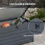 Dakota Fields Camillah 120cm W 82.2L Water Resistant Metal Lockable Deck Box with Wheels in Grey