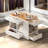 6-Drawer Armoire Makeup Vanities with Open Shelf and Tempered Glass Display Top-1415184663