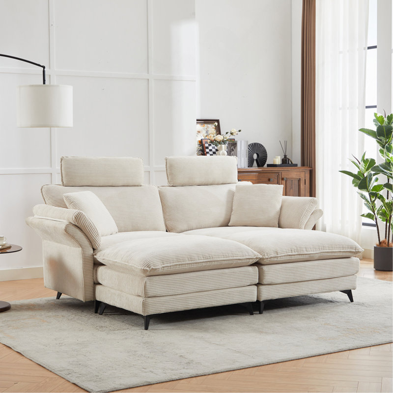Canapé modulaire à assise profonde, Beige