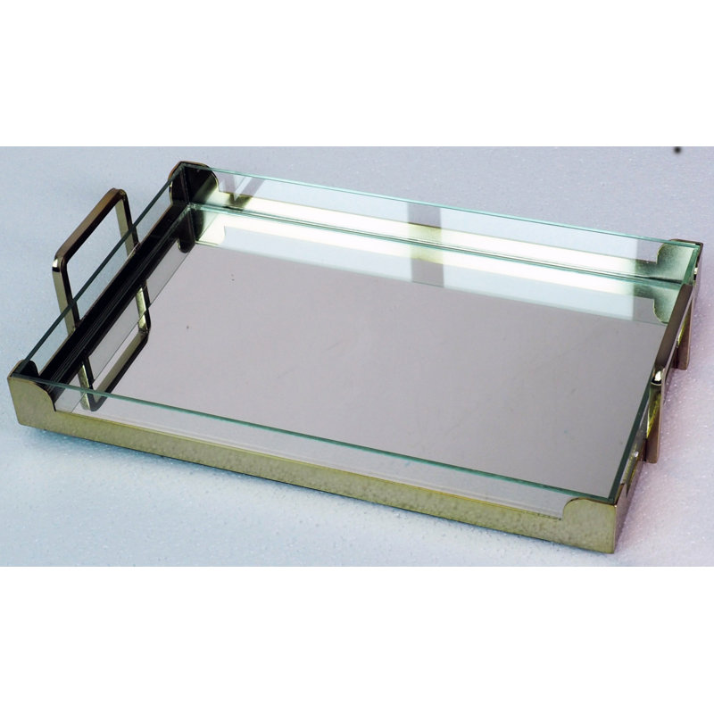 Plateau en acier inoxydable avec miroir