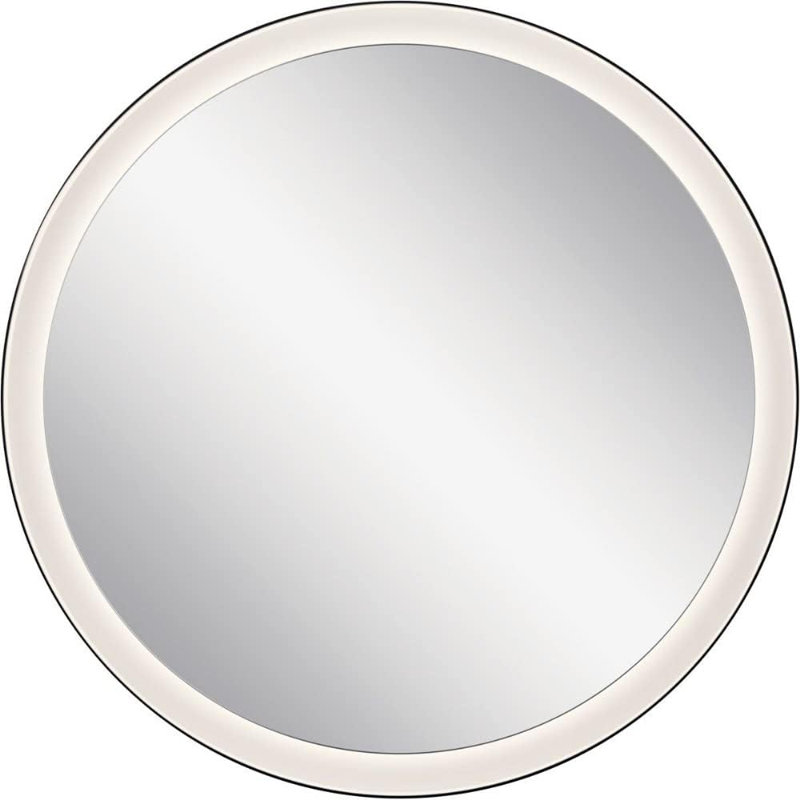 "Miroir à DEL 31,5 pouces Ryame - Finition noir mat moderne"